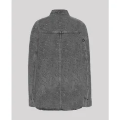 Bluser & Skjorter<ROTATE Birger Christensen Rhinestone Denim Skjorte Grå