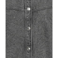 Bluser & Skjorter<ROTATE Birger Christensen Rhinestone Denim Skjorte Grå