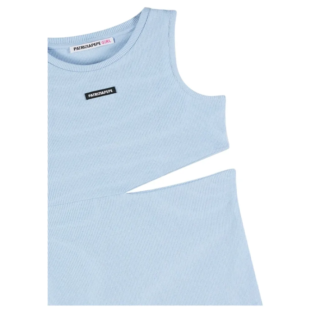 Kjoler & Nederdele^Patrizia Pepe Ribbed Bodycon Kjole Blå