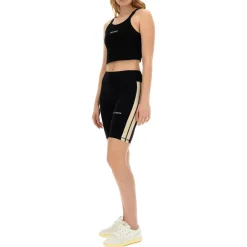 T-Shirts & Toppe<Palm Angels Ribbed Cropped Tank Top Sort