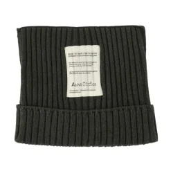Huer, Kasketter & Hatte|Huer & Kasketter^Acne Studios Ribbed Square Beanie Grøn