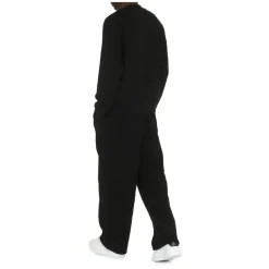 Sweatshirts<Off White Ribbet Bomuld Crew-Neck Sweatshirt Sort