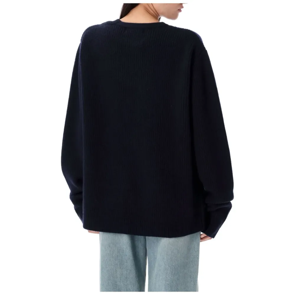 Striktrøjer & Sweatere^Extreme Cashmere Ribbet Cashmere Sweater Navy AW25 Blå