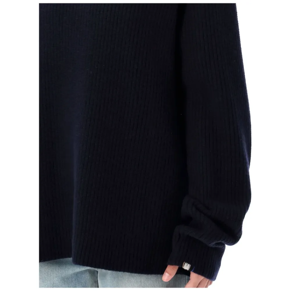 Striktrøjer & Sweatere^Extreme Cashmere Ribbet Cashmere Sweater Navy AW25 Blå