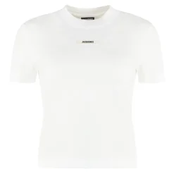T-Shirts<Jacquemus Ribbet crew-neck T-shirt i bomuldsblanding Hvid