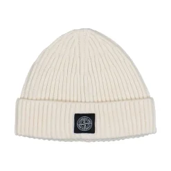 Huer, Kasketter & Hatte<Stone Island Ribbet uld hue Beige