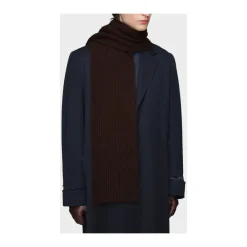 Tørklæder^Maison Margiela Ribstrikket Cashmere Halstørklæde Brun