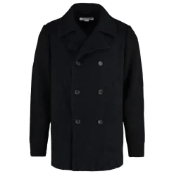 Frakker<Comme des Garçons Ribstrikket Ærme Uld Peacoat Blå