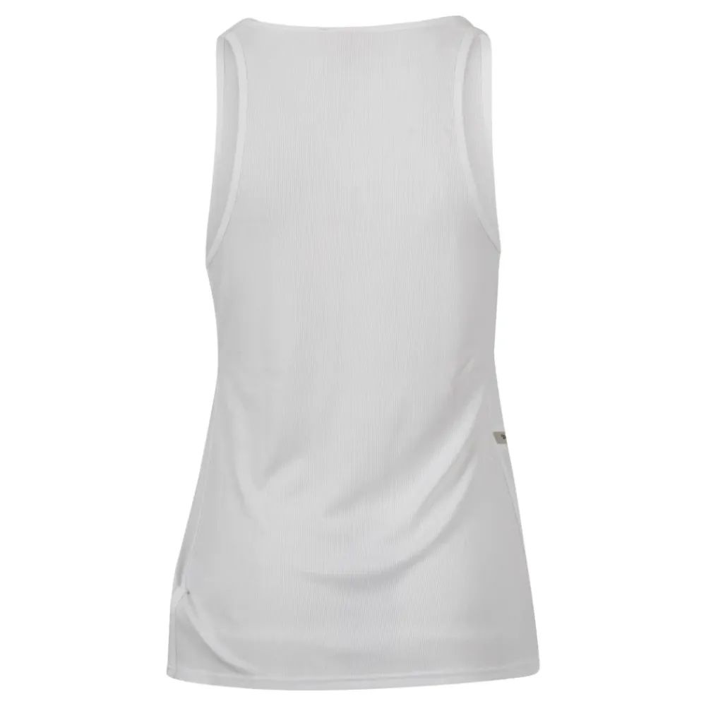T-Shirts & Toppe<Diesel Ribstrikket tanktop med logoplade Hvid