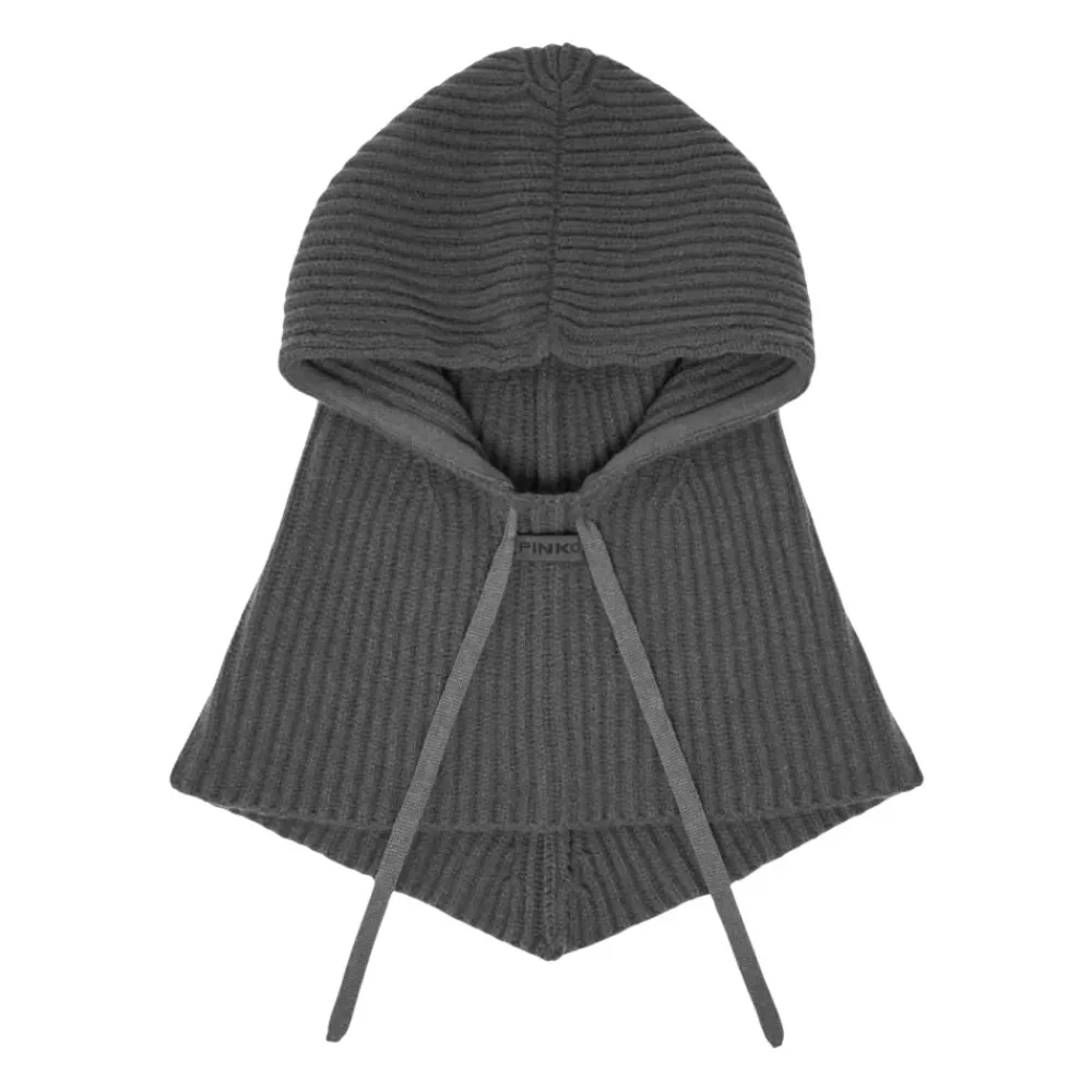 Huer & Kasketter^PINKO Ribstrikket Uld Kashmir Balaclava Hætte Grå