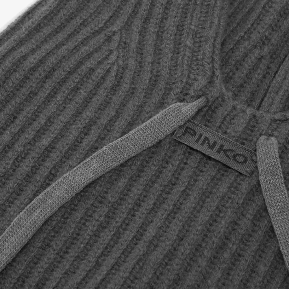 Huer & Kasketter^PINKO Ribstrikket Uld Kashmir Balaclava Hætte Grå