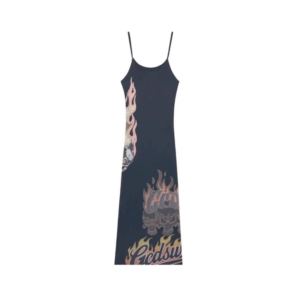 Kjoler<GCDS Riders Long Dress Sort