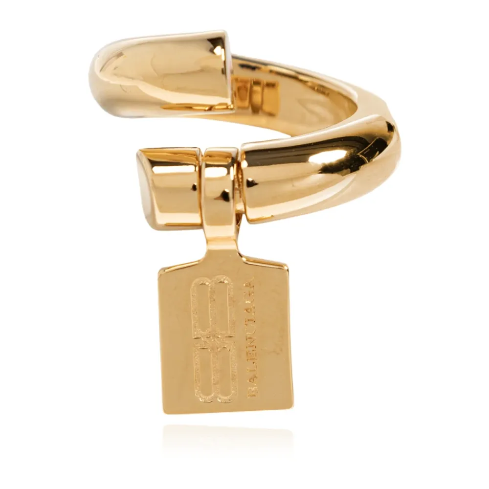 Smykker^Balenciaga Ring med indgraveret logo Gul
