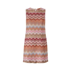 Kjoler<Missoni Ærmeløs Mini Kjole med Chevron-mønster Multifarvet