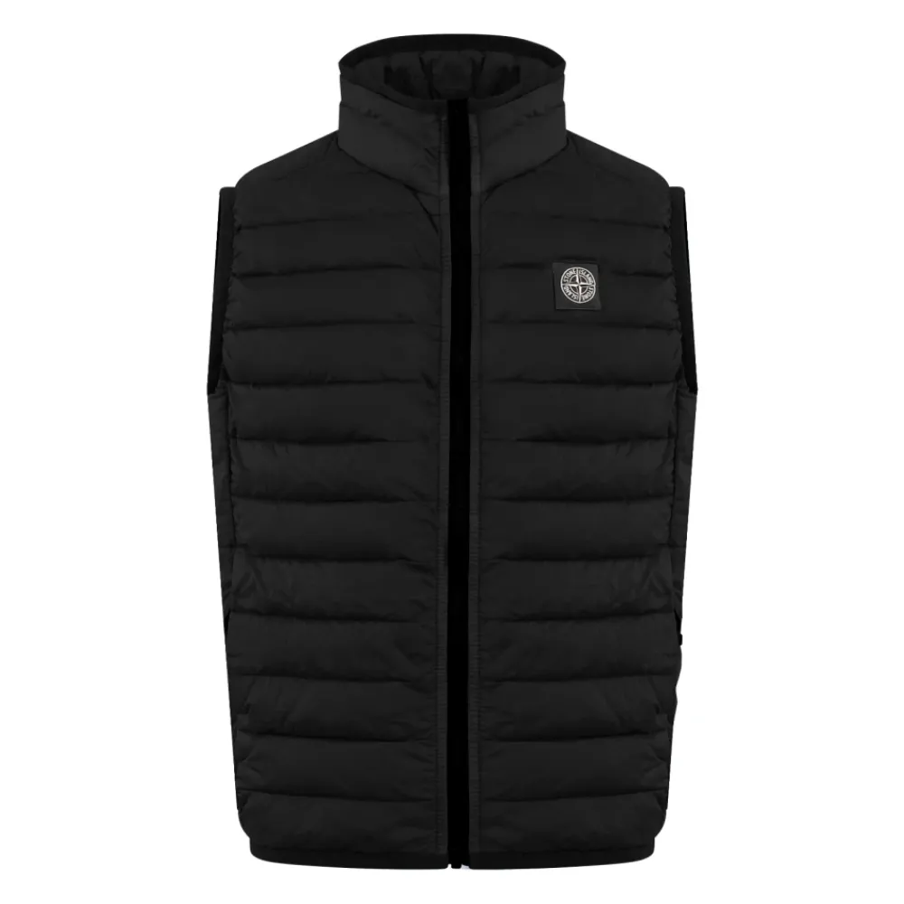 Jakker<Stone Island Ærmeløs Realdown Jakke Sort