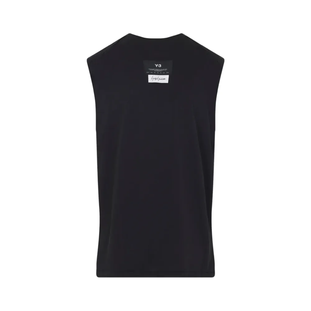 T-Shirts & Toppe<Y-3 Ærmeløs T-shirt med Rund Hals Sort