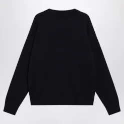 Strik<Ami Paris Ærmeløs V-hals sweater Sort