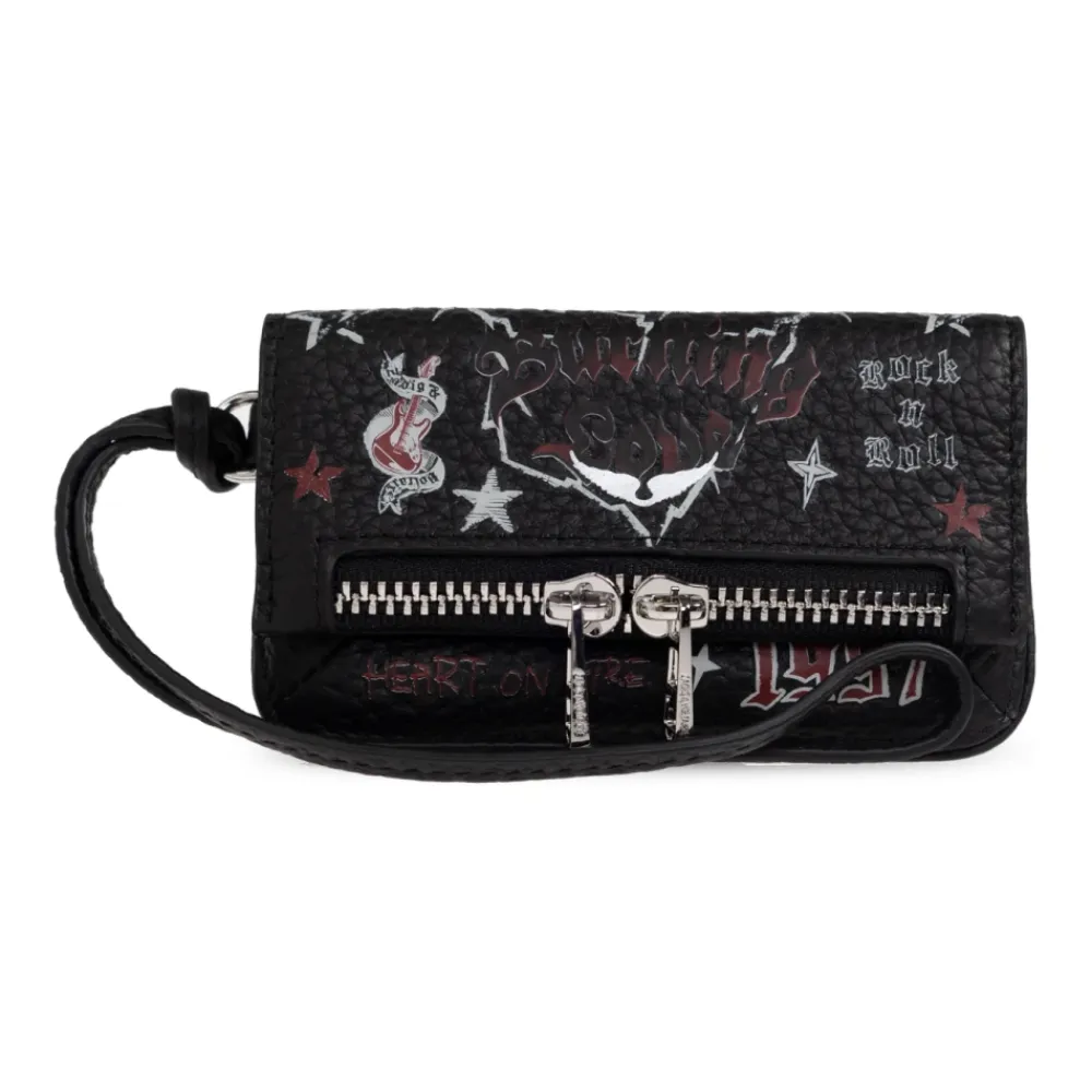 Tilbehør Til Tasker^Zadig & Voltaire ROCK Leather Tag Sort