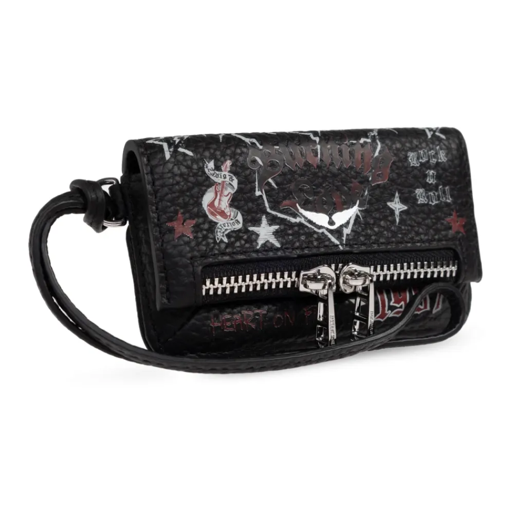 Tilbehør Til Tasker^Zadig & Voltaire ROCK Leather Tag Sort