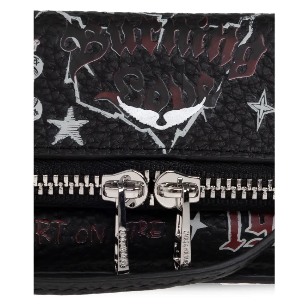 Tilbehør Til Tasker^Zadig & Voltaire ROCK Leather Tag Sort
