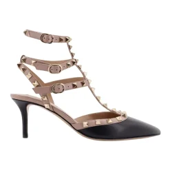 Pumps|Stiletter<Valentino Garavani Rockstud Ankelstrop Pumps Sort