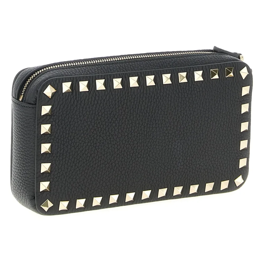 Clutch<Valentino Garavani Rockstud Clutch Sort