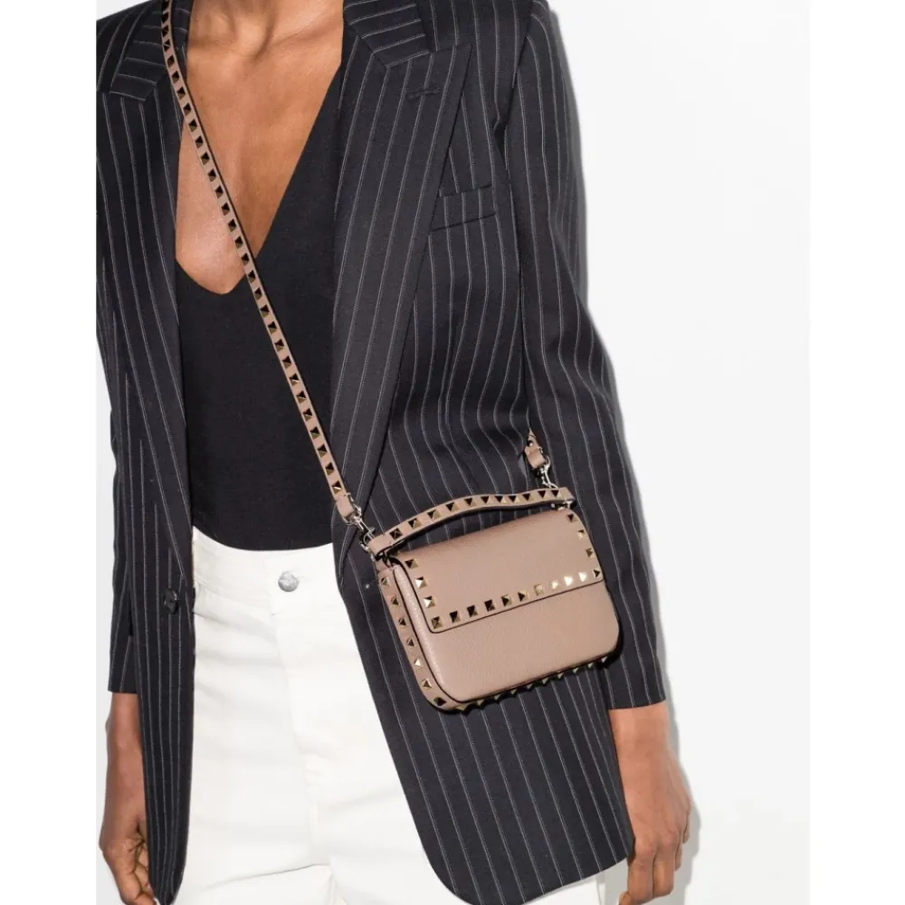 Håndtasker<Valentino Garavani Rockstud Leather Mini Bag Pink