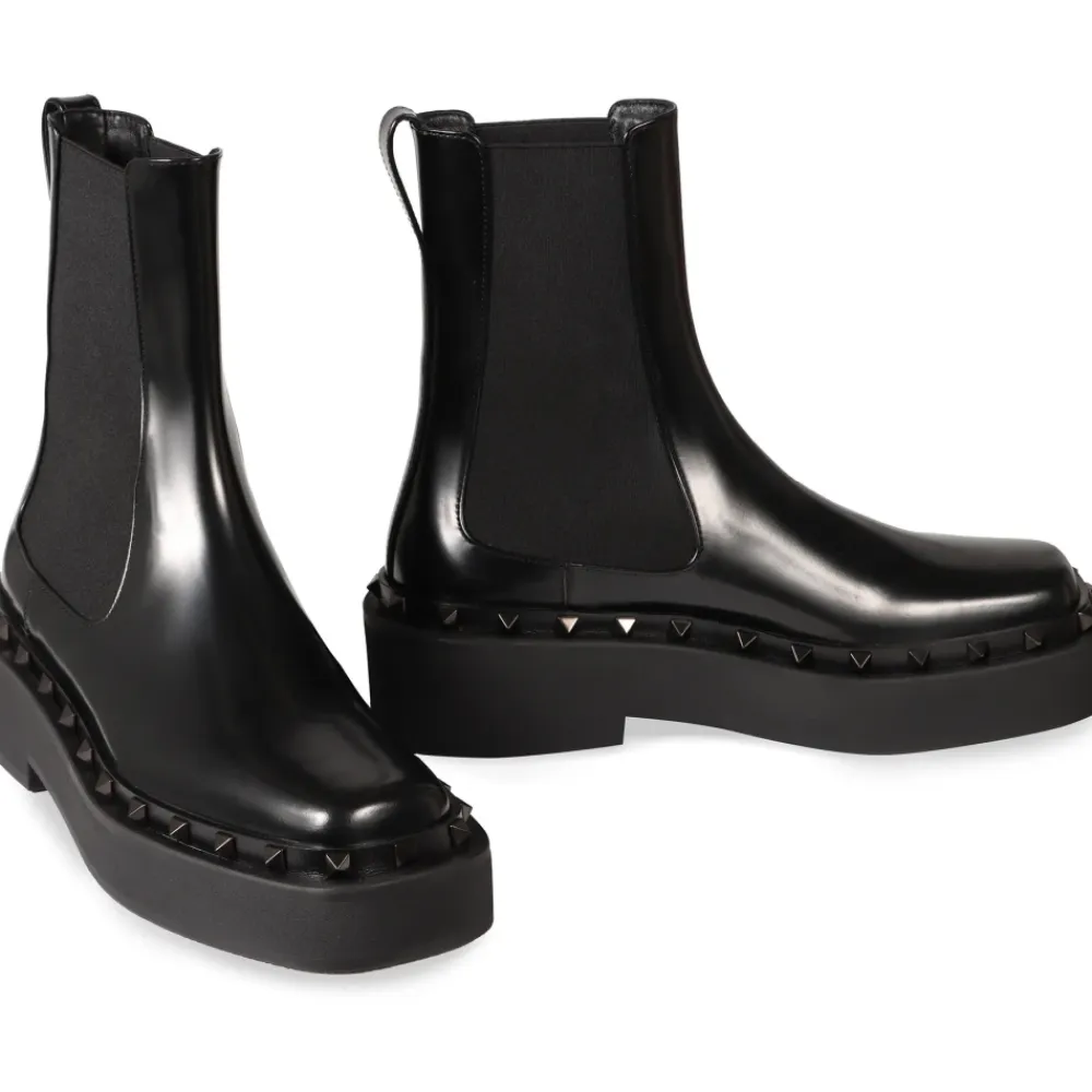 Chelsea Boots<Valentino Garavani Rockstud M-Way Chelsea Boots Sort