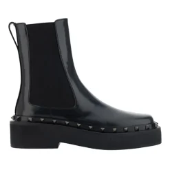Chelsea Boots^Valentino Garavani Rockstud M-Way Chelsea Boots Sort