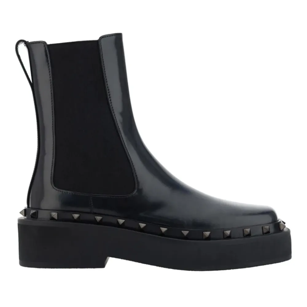 Chelsea Boots^Valentino Garavani Rockstud M-Way Chelsea Boots Sort
