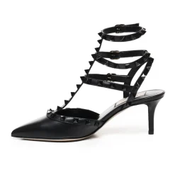 Pumps|Stiletter<Valentino Garavani Rockstud Slingback i kalveskind Sort