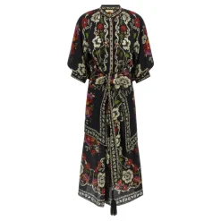 Kjoler<FARM Rio Rococo Flowers Belted Midi Dress Sort