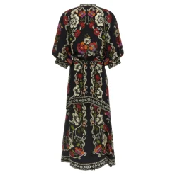 Kjoler<FARM Rio Rococo Flowers Belted Midi Dress Sort