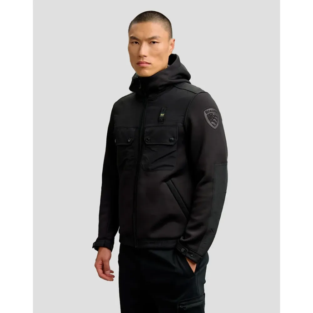Træningsjakker^Blauer Rodman Scuba Multi-Pocket Sweatshirt Sort