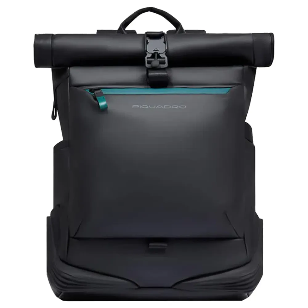 Rygsække<Piquadro Roll-Top Rygsæk til PC og iPad Sort