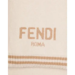 Halstørklæder Og Tørklæder^Fendi Roma Linen Scarf Beige