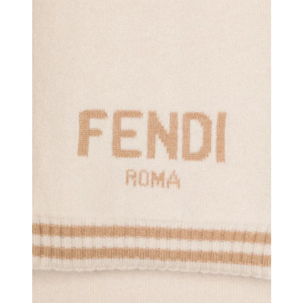 Halstørklæder Og Tørklæder^Fendi Roma Linen Scarf Beige