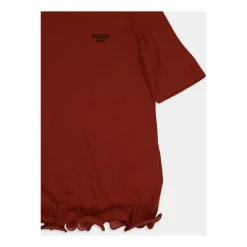 T-Shirts<Fendi Roma Rib T-Shirt Rød