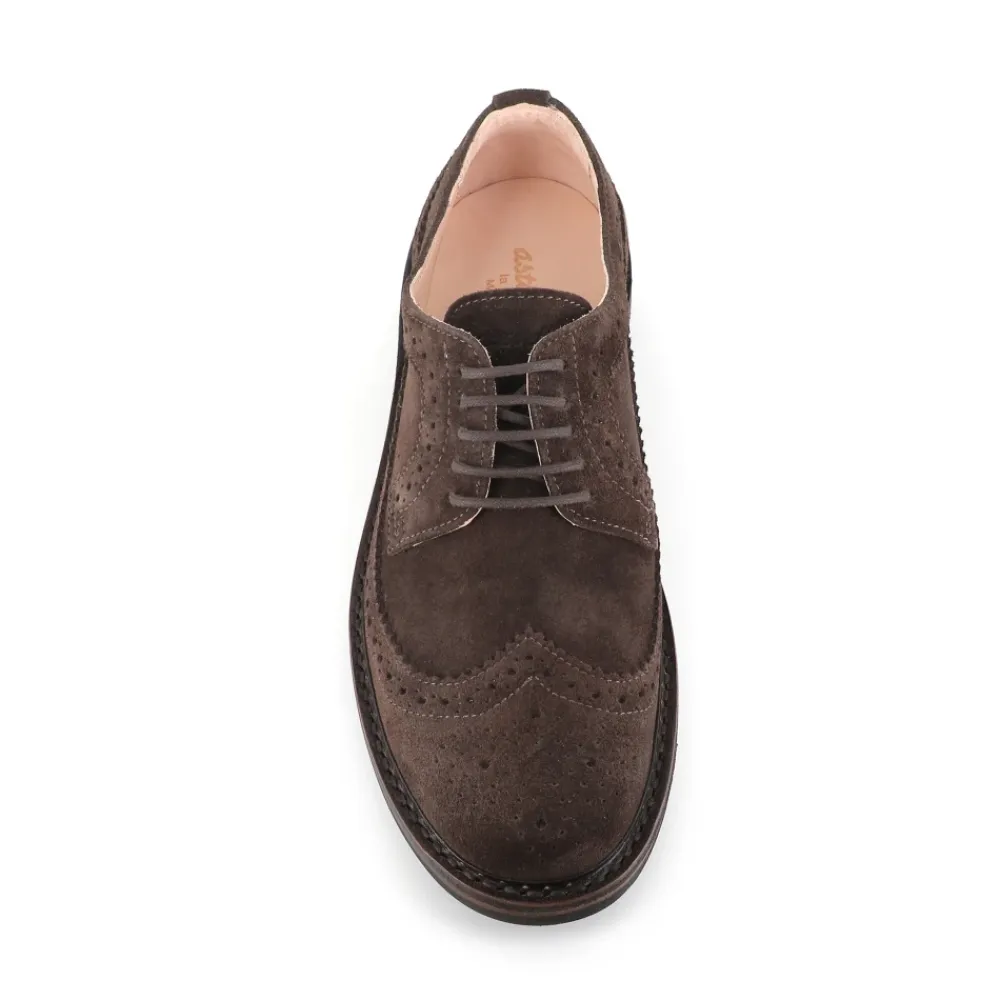 Business Sko^ASTORFLEX Rondiflex Rubber Brogue Brun