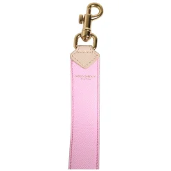 Tilbehør Til Tasker<Dolce & Gabbana Rosa Læder Håndtaske Skulderrem Beige