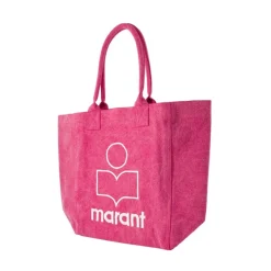 Indkøbstasker^Isabel Marant Rosa Bomuld Shopper Taske med Magnetisk Lukning Pink