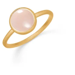 Smykker^Frk. Lisberg Rosa Chalcedon Petite Ring Gul