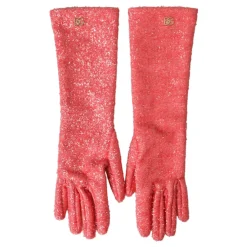 Handsker<Dolce & Gabbana Rosa Lurex Arm Længde Handsker Pink