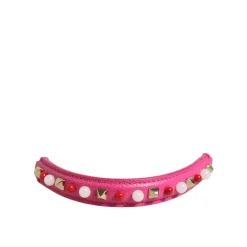 Tilbehør Til Tasker<Dolce & Gabbana Rosa Smykket Læder Taskehåndtag Strop Pink