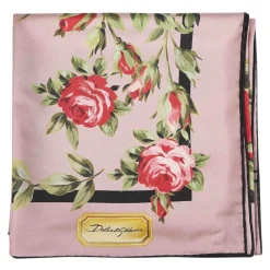 Tørklæder^Dolce & Gabbana Rose Bouquet-Print Silketwill-tørklæde Multifarvet