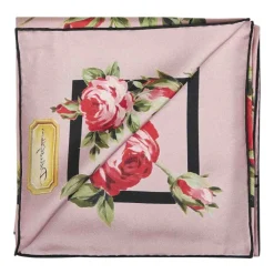 Tørklæder^Dolce & Gabbana Rose Bouquet-Print Silketwill-tørklæde Multifarvet