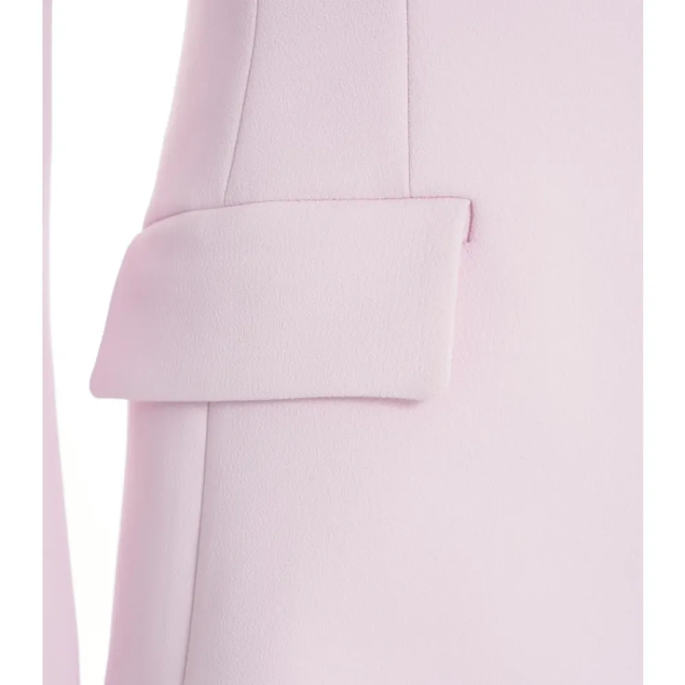 Jakker<Elisabetta Franchi Rose Crepe Blazer med Notched Revers Pink
