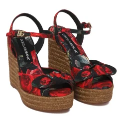 Stiletter<Dolce & Gabbana Rose Red Lolita Blomst Kile Sandaler Multifarvet