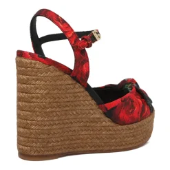 Stiletter<Dolce & Gabbana Rose Red Lolita Blomst Kile Sandaler Multifarvet