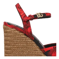Stiletter<Dolce & Gabbana Rose Red Lolita Blomst Kile Sandaler Multifarvet